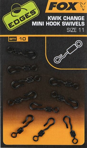 Kwik Change Mini Hook Swivels SZ 11 X10 Edges Fox