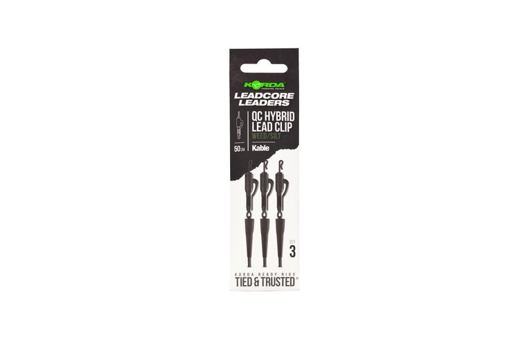Kable Leadcore Leader Hybrid Lead Clip QC Swivel Korda
