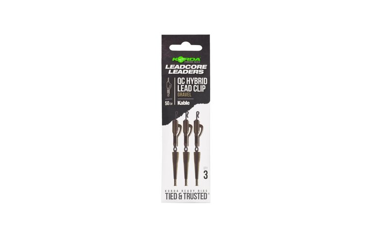 Kable Leadcore Leader Hybrid Lead Clip QC Swivel Korda