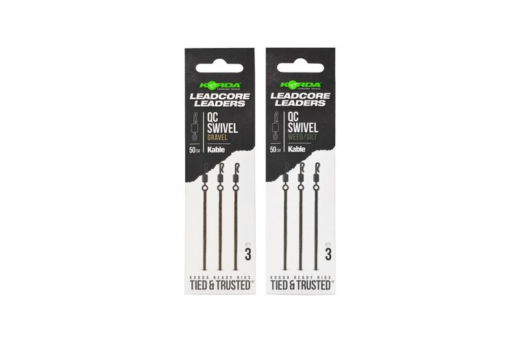 Kable Leadcore Leader QC Swivel Weed 50cm Korda