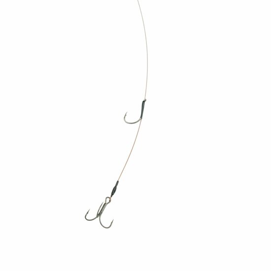 Deadbait Leaders 1x single + treble 50cm 30lb 2pcs Rozemeijer