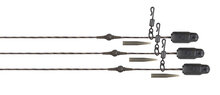 Naturals Heli-Clip Rigs 50LB Copper Core Fox