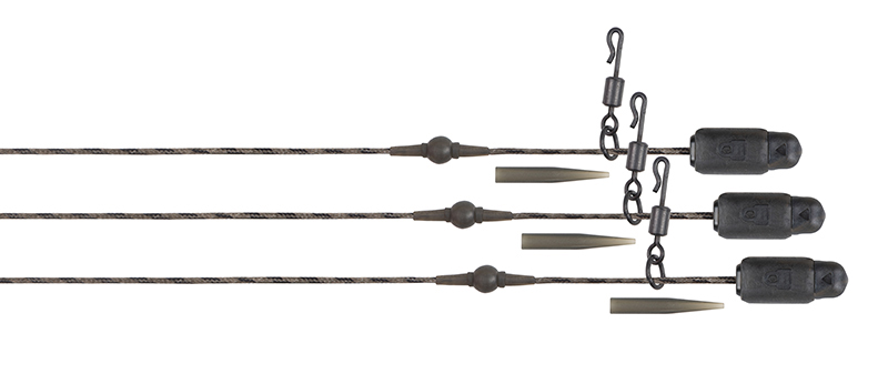 Naturals Heli-Clip Rigs 50LB Copper Core Fox