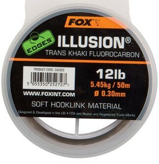 Illusion Trans Khaki Fluorocarbon Soft Hooklink - 50M Edges Fox