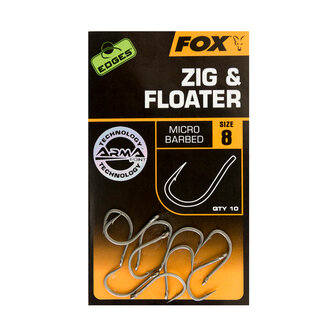 Zig &amp; Floater Hooks X10 Edges Armapoint Fox