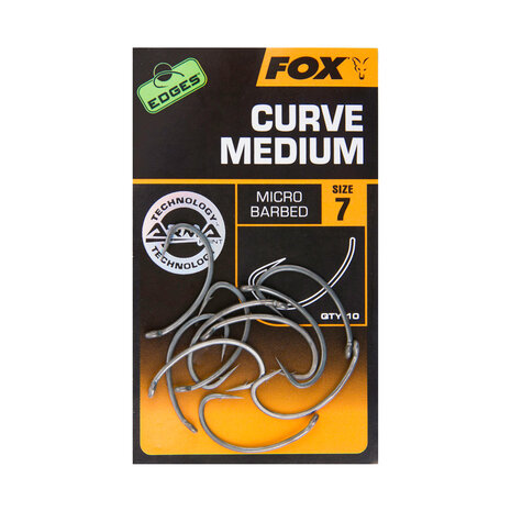 Curve Shank Medium Hooks X10 Edges Armapoint Fox